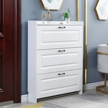 Artifact shoe cabinet home door storage tipping bucket economical ultra-thin space-saving porch white simple modern shoe rack