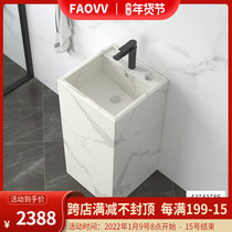 Column type floor-standing wash basin marble column basin basin wash basin balcony rock board support customization