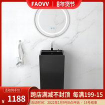 Rock slab Basin Integrated floor-to-ceiling outdoor courtyard balcony garden stone column washbasin outdoor wash basin