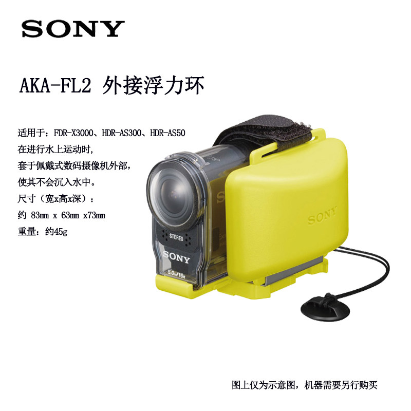 索尼運動攝影機配件套件含VCT-BPM1揹包固定與AKA-FL2外接浮力環