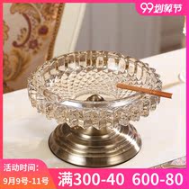European model room decorations ornaments American soft home living room crystal glass ashtray large