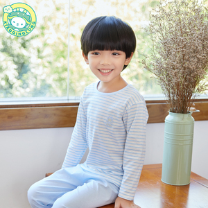 小青龙幼儿童睡衣夏季男童女童纯棉薄款空调服套装宝宝小孩中大童