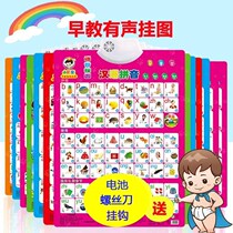 Baby childrens early education audio wall chart point reading toys literacy recognition enlightenment smart toys send battery hook