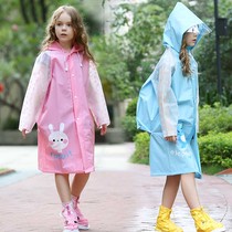 Childrens raincoat kindergarten childrens ponchos primary school boys and girls shake sound baby raincoat with schoolbag