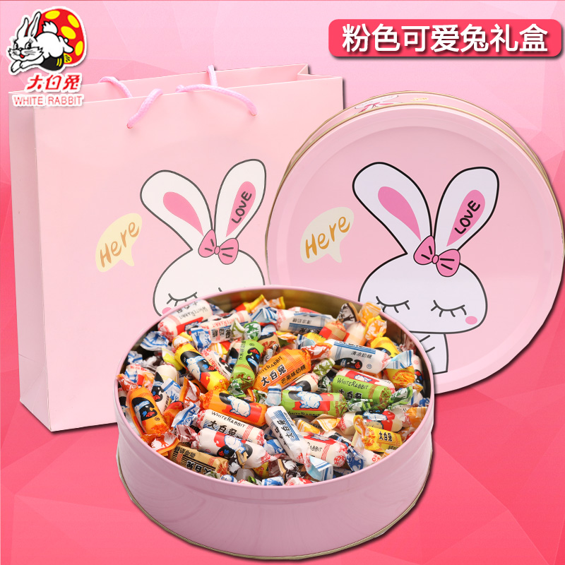 Crown Birth Garden Great White Rabbit Milk Sugar Snacks Candy Delight Sugar Gift Box Dress Send Girlfriend Bestie Festival Gift Candy