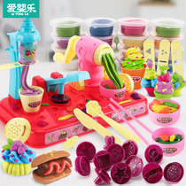 Childrens toy color clay tools Ice cream noodle machine set puzzle 3-5 years old 6 girls handmade like ultra-light clay