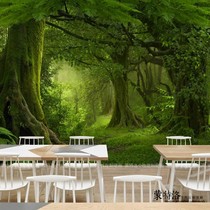 Custom bamboo and wood fiberboard stereo 3d nature forest landscape sofa film wall 8d living room TV background