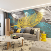 Custom 8d Nordic bamboo wood fiberboard modern TV background wall Creative sofa film and television wallboard high light painting