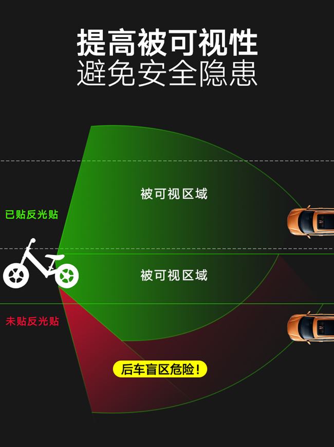 Trẻ em cân bằng xe đạp phản quang nhãn dán trang trí xe đạp dải phản chiếu sáng nhãn dán phụ kiện sửa đổi bánh xe trượt - Smart Scooter