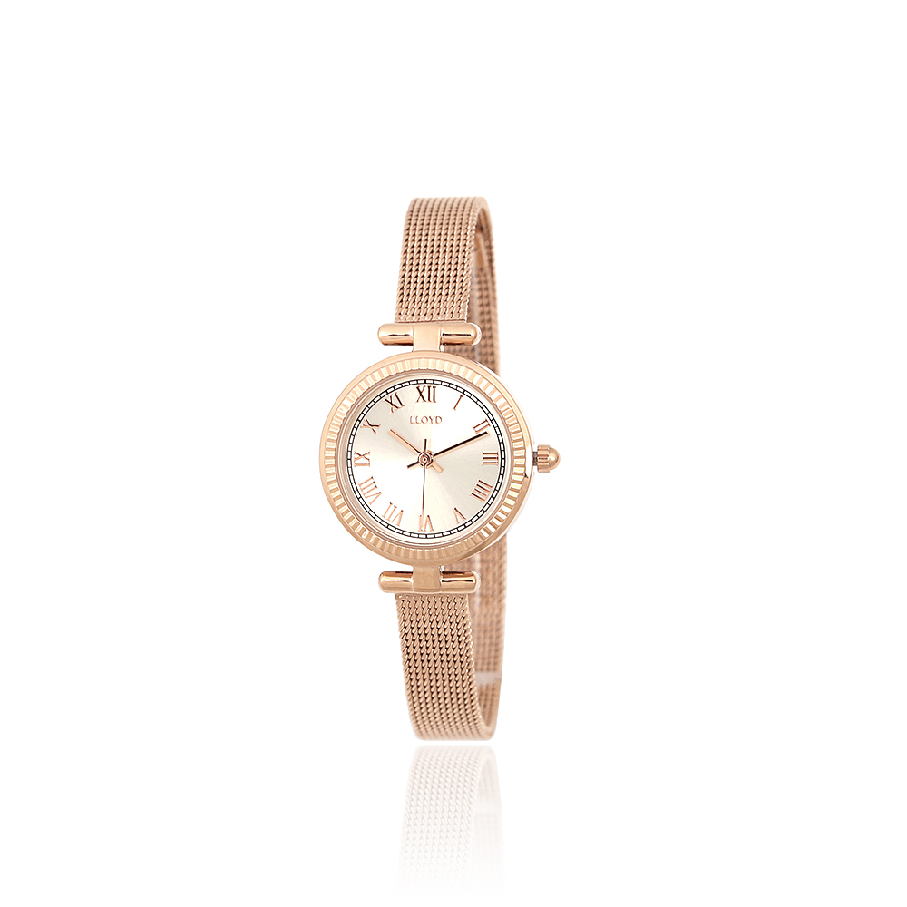 lloyd genuine lloyd watch female sier rose gold disc engraving watch thin strap small dial watch