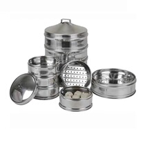 Stainless Steel Small Cage Wrap Steam Cage Commercial Cage Drawer Steamed Dumplings Steamed Dumplings Bun Trumpet Wide Style Sand County Snack Equipment Cutlery Square
