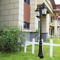 Outdoor courtyard street lights simple waterproof Villa Garden aisle lights outdoor high pole garden community double head landscape lights