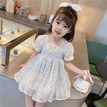 South Korean fashion girls summer clothing dress 2022 new foreign air loretta princess dresses baby summer dresses