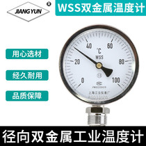 Shanghai Jiangyun WSS-411 bimetal thermometer boiler pipeline steam water oil high temperature industrial temperature measuring instrument