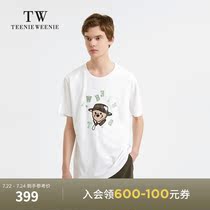 TeenieWeenie bear mens clothing 2021 autumn new short-sleeved cartoon printing T-shirt Korean version loose tide