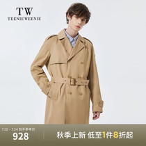 TeenieWeenie bear mens clothing autumn 2021 new medium and long British windbreaker coat business leisure