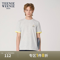 TeenieWeenie Bear mens Korean printing round neck short-sleeved T-shirt summer mens top tide Xinjiang cotton
