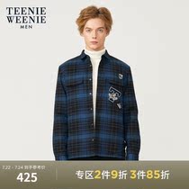 TeenieWeenie Bear mens Korean fashion printed lapel casual shirt autumn and winter mens top tide