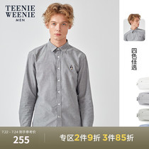 TeenieWeenie Bear mens winter long-sleeved shirt Korean fashion casual mens top Xinjiang cotton