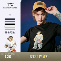 TeenieWeenie Bear mens space series short-sleeved T-shirt summer Korean version of the couples top tide Xinjiang cotton