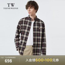 TeenieWeenie bear mens clothing 2021 autumn new long-sleeved plaid shirt cardigan business casual
