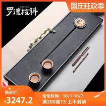 Rod Micos whole natural black stone drainage tea sea Chinese painting Stone new Chinese tea tray tea tray Tea home