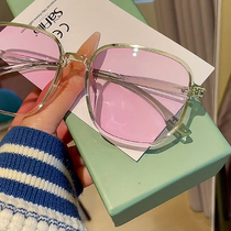 ins new discoloration glasses can be matched with nearsightedness sunglasses womens radiation-resistant vegan slim Korean version tides sunglasses men