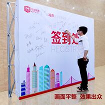 Tiela net display frame folding portable sign-in background frame spray-painted signature wall wedding poster frame KT board advertising frame