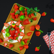  Simulation strawberry fruit model fake plastic strawberry slice DIY background decoration decoration Photography props toy