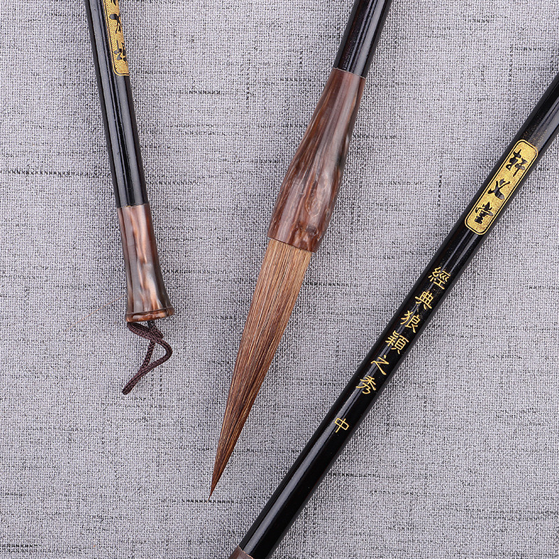 xuan yitang calligraphy thin gold body brush changfeng langhao hook line pen chinese painting with pen lower case meticulous brushwork writing brush langhao xingkai writing brush
