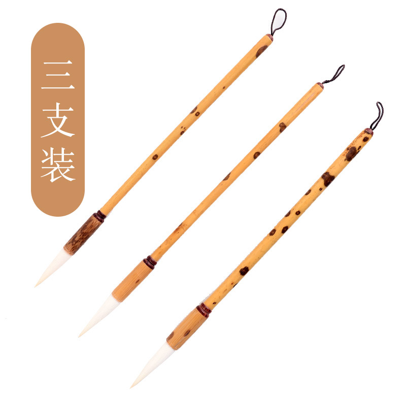 xuan yitang handmade sheep hair brush wool pure sheep hair authentic delicate light front adult calligraphy professional chinese painting painting wool pen sheep hair pen zhongkai medium calligraphy brush