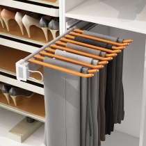 Wardrobe push-pull pants stand narrow cabinet contain stretching multifunctional pants rack vertical pants smash Nini sidewear