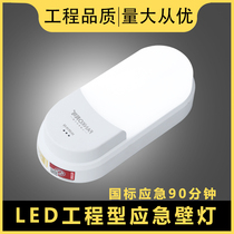 National standard LED emergency wall lamp Corridor elevator shaft with light source workshop 90 minutes accident emergency lighting hot sale