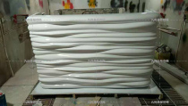Jiugang FRP wave paint bar counter cashier modern creative fashion hotel exhibition hall special-shaped custom white
