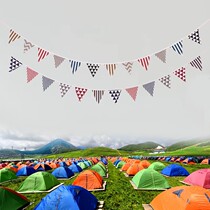 Outdoor Triangle Tent Tent Atmosphere in Northern European Atmosphere upscale childrens room festival hanging pieces decorated color flag
