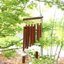 Wind chimes bamboo wind chimes outdoor handmade Chinese style summer wind atmosphere high-end decoration creative decoration tea room accessories bamboo products