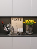 High-end porch decoration parts modern minimal wine creativity minimal red wine shelf living room key collection pallet