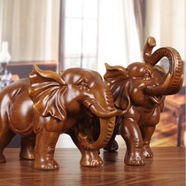 Fengshui Elephant to put a pair of living room porch high-end creative room decoration Joe relocation gift