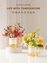 Dry Flower Fittings Light Luxury Flower Room with Married Atmosphere High-end Flower Garnet Desktop Simulation