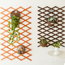 Climbing rattan grid flower rack Anti-corrosion wooden fence Small fence wall Garden plant outdoor wall Yard courtyard decoration rack