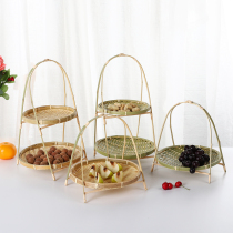 Bamboo basket dry fruit basket tea ceremony storage basket fruit tray refreshment basket bamboo dish snack handmade bamboo basket bamboo products
