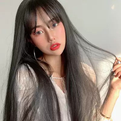 images 2:假髮女长髮自然全头套网红黑色长直髮空气浏海中长髮新式整顶假髮 images 2:假髮女长髮自然全头套网红黑色长直髮空气浏海中长髮新式整顶假髮