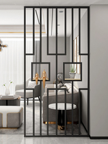 Nordic light luxury screen partition Simple creative entrance Wrought iron decoration Living room Dining room hollow wall shelf