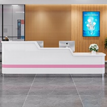 Customized as the arc hall pre-examination nurse station with corner check-out desk reception desk