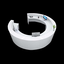Can be customized beauty salon nurse station medical guide curved hospital workbench clubhouse oval welcome round paint front desk