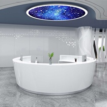 Hall Round front desk Reception desk Arc service desk Hospital Hall Paint information desk Nurse Station Reception desk