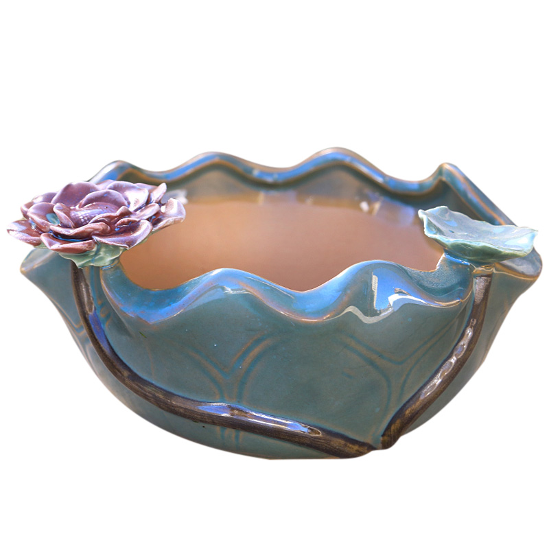 Large coarse pottery flowerpot move more meat meat meat, green plant special offer simple ceramic flower pot new small potted clearance