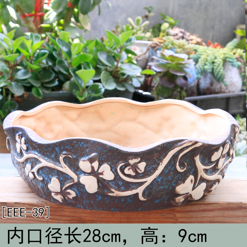 The Fleshy flower POTS, large diameter special offer a clearance package mail oversized contracted creative flowerpot ceramic large platter move