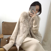 Fur Vest Women autumn and winter Korean retro temperament elegant imitation Fox woolen vest slim Joker short coat