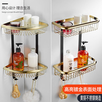 Nordic Light Extravagant Black Gold Shelf Bathroom Triangle Wall-mounted Creativity Brief Toilet Bath Containing Shelf